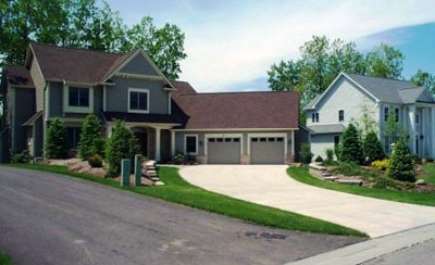 house with concrete driveway